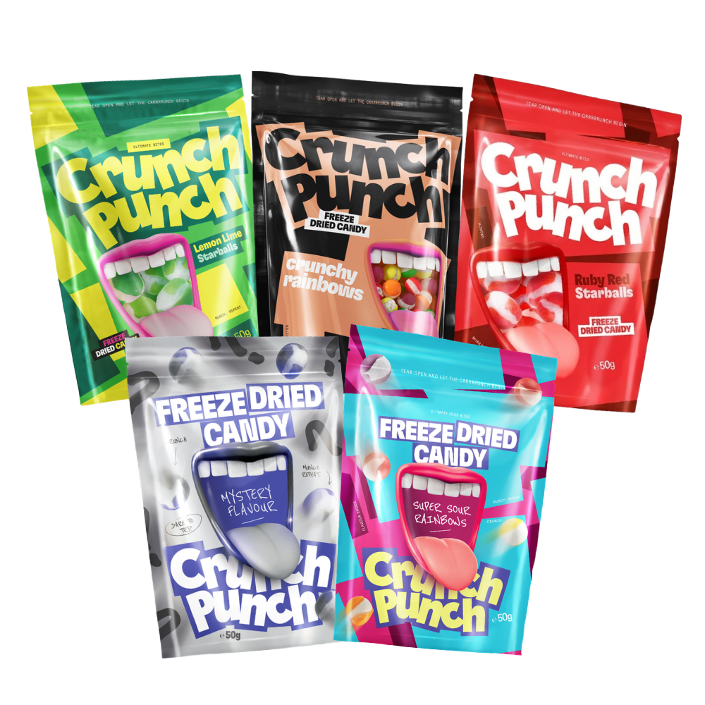 Crunch Punch Kit, 5 pack di freeze-dried candy