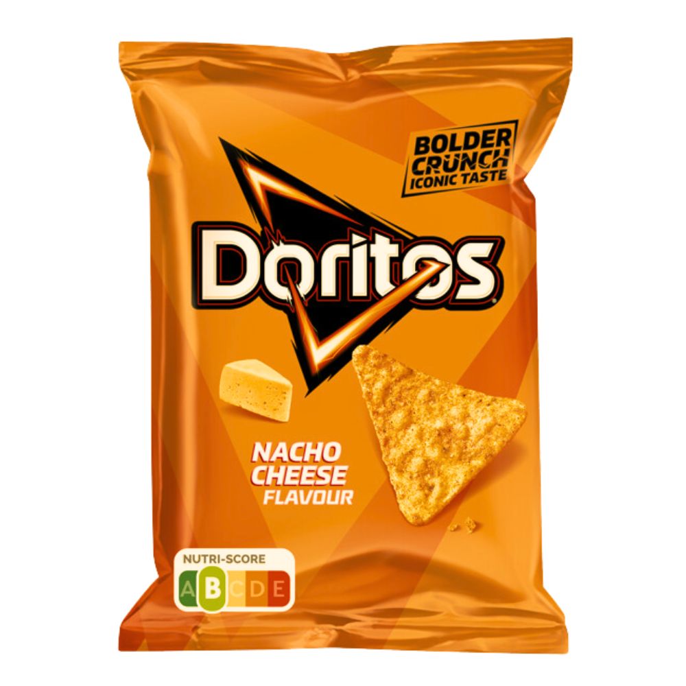Confezione da 44g di patatine al gusto di formaggio Doritos.