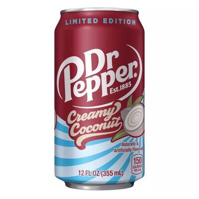 Confezione da 355ml, bevanda al gusto di cocco Dr Pepper.