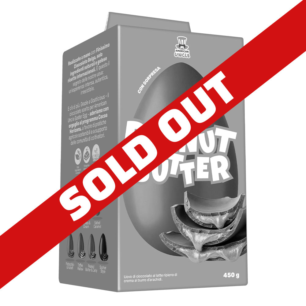 AU Peanut Butter Easter Egg, uovo di Pasqua di cioccolato al latte ripieno di crema al burro d'arachidi da 450 g