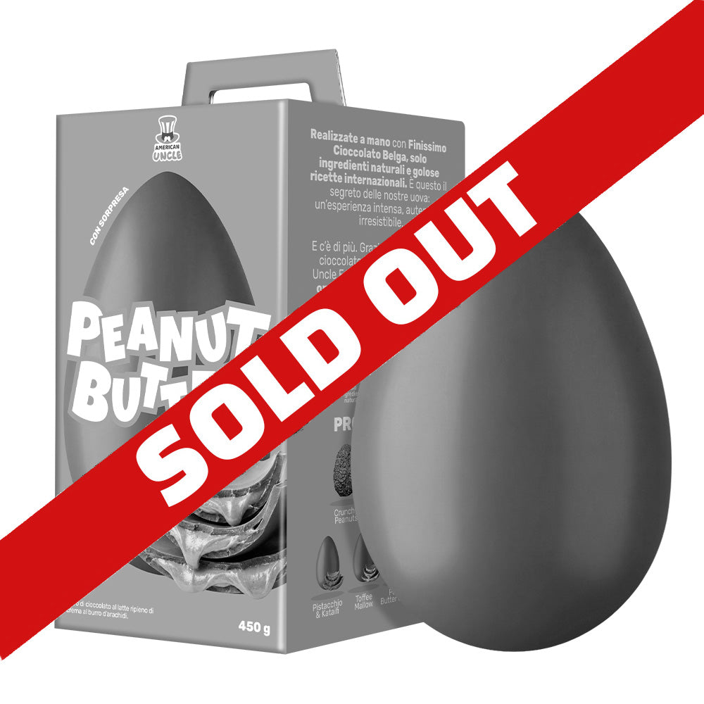 AU Peanut Butter Easter Egg, uovo di Pasqua di cioccolato al latte ripieno di crema al burro d'arachidi da 450 g