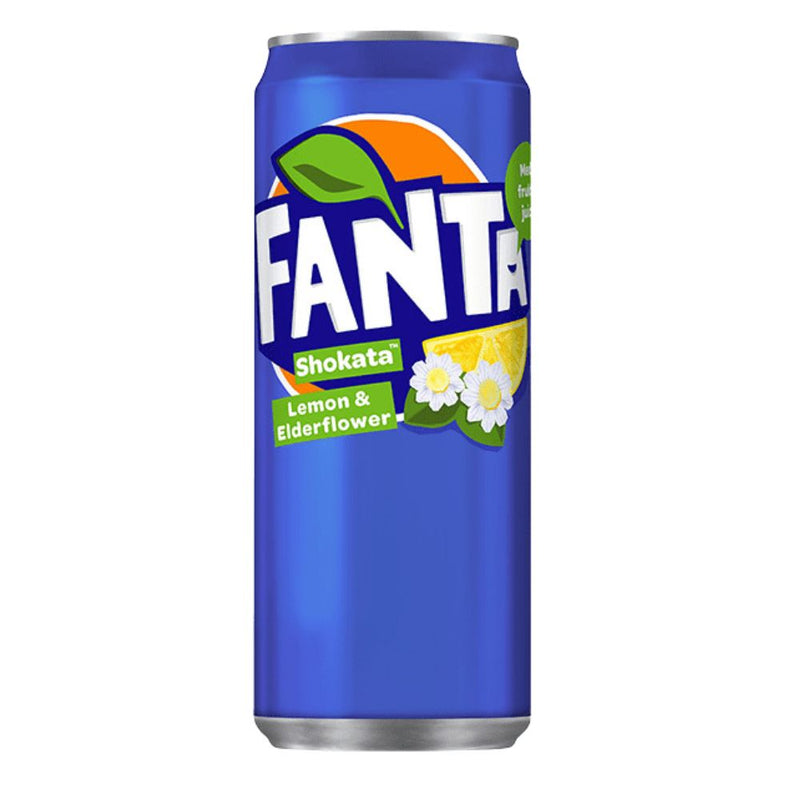 Confezione da 330ml di bevanda gassata al gusto di limone e fiori di sambuco Fanta.