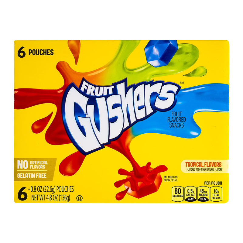 Confezione da 136g di caramelle alla frutta Fruit Gushers Strawberry&Tropical Flavor