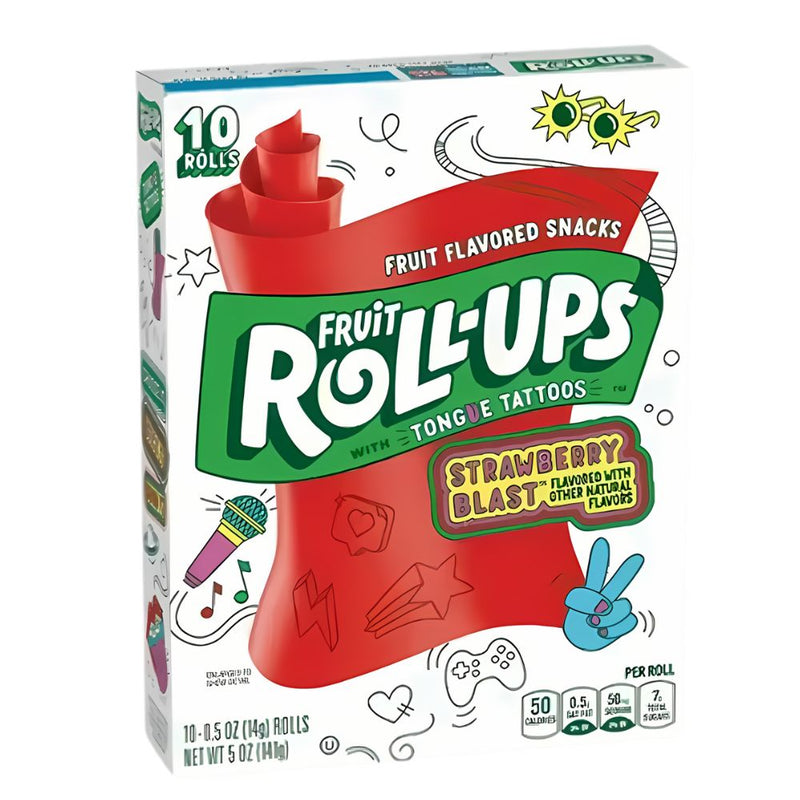 Confezione da 141g di caramelle al gusto di fragola Fruit Roll-Ups.