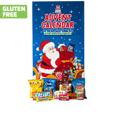 [GLUTEN FREE] Calendario dell'Avvento XXL, scatola da 24 snack senza glutine dolci e salati a sorpresa a dimensione reale