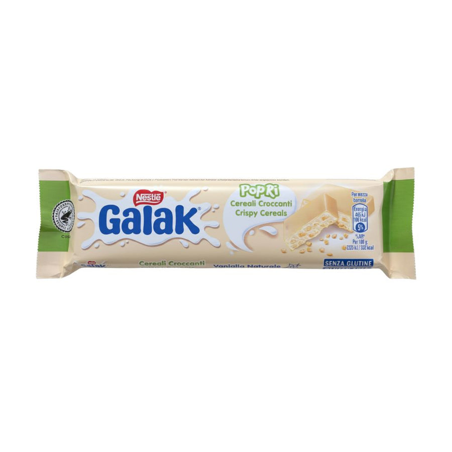 Galak Popri, cioccolato bianco con cereali croccanti da 40g.