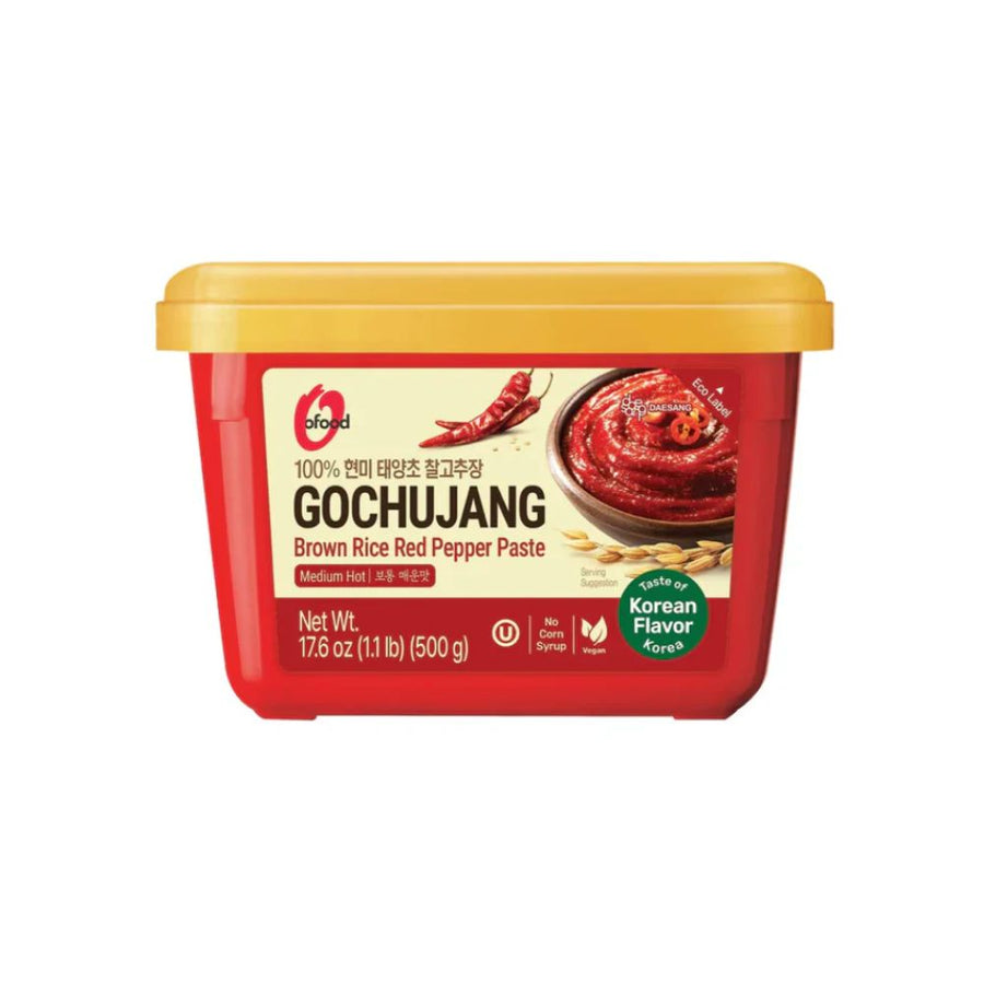 Gochujang Brown Rice Red Pepper Paste Medium Hot, pasta di peperoncino rosso da 500g
