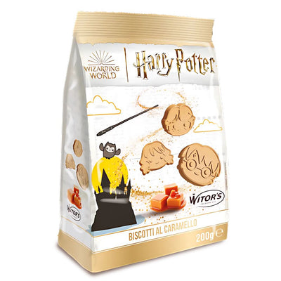 Confezione da 200g frollini al gusto di caramello Harry Potter.