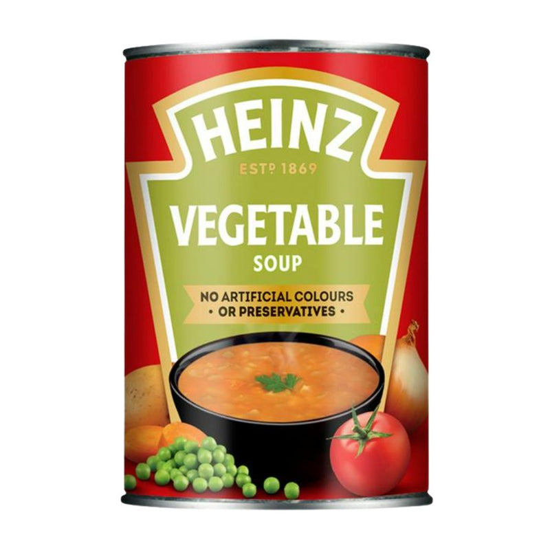 Confezione da 400g, zuppa vegetale Heinz.