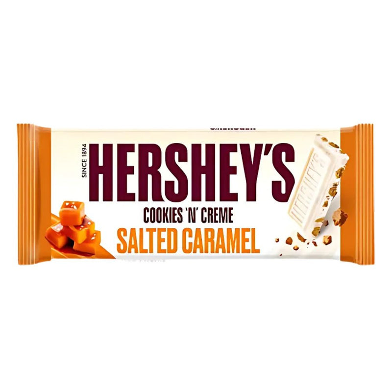 Confezione da 90g barretta di cioccolato bianco con biscotti al gusto di caramello salato Hershey&