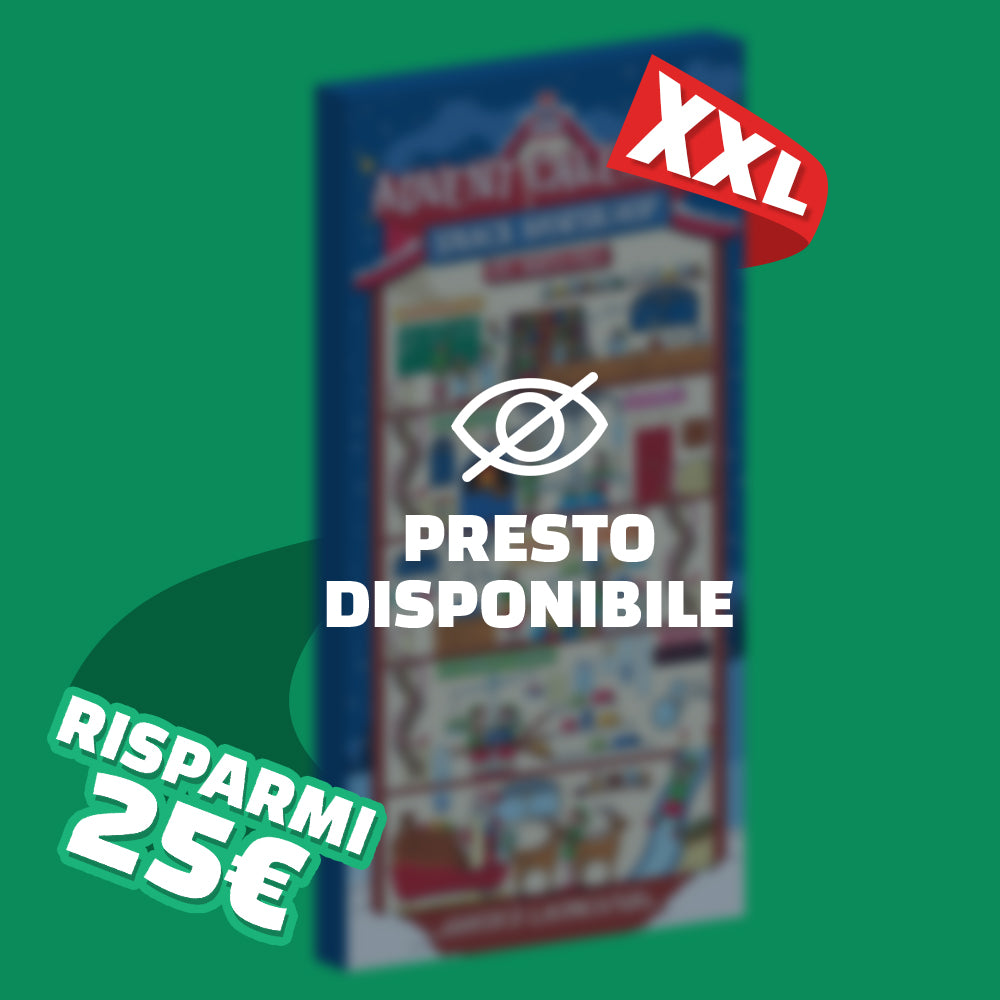 Calendario oscurato con su scritto "presto disponibile" e "risparmi 25€"
