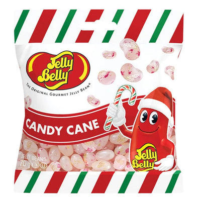 Confezione da 70g, caramelle gommose al gusto di bastoncino di zucchero Jelly Belly.