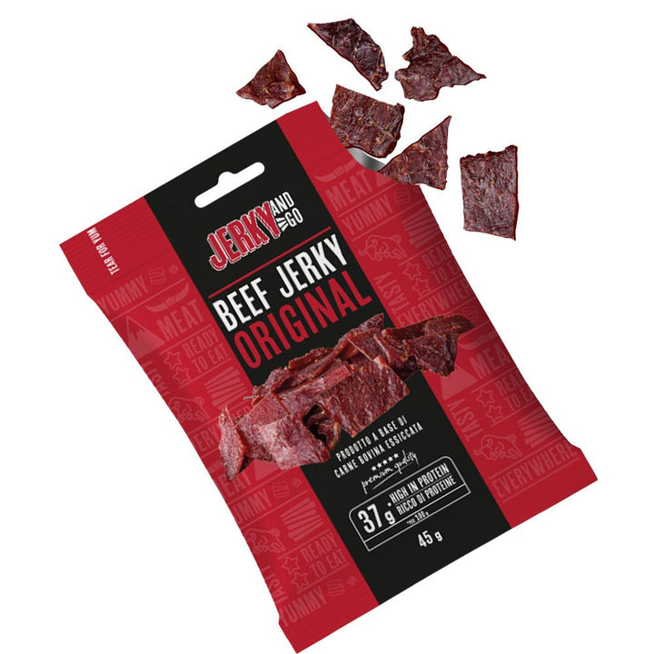 Jerky and Go Beef Jerky Original, carne secca di manzo da 45g