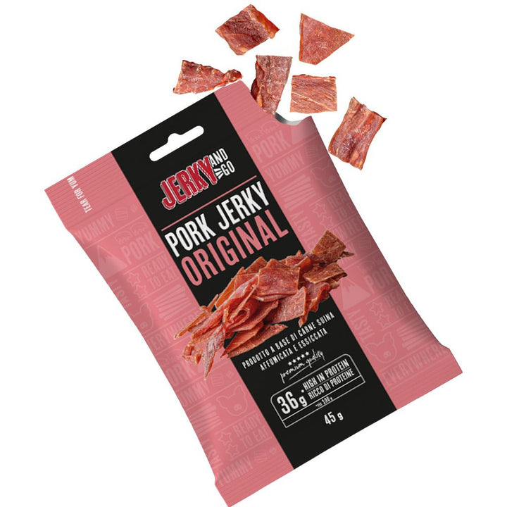 Jerky and Go Pork Jerky Original, carne secca di maiale da 45g