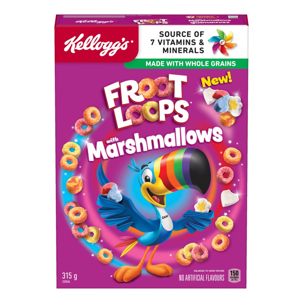 Kellogg's Froot Loops Marshmallows, cereali con marshmallows da 315g