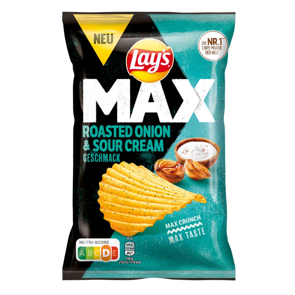 Lay's Max Roasted Onion & Sour Cream - patatine al gusto di cipolla ...