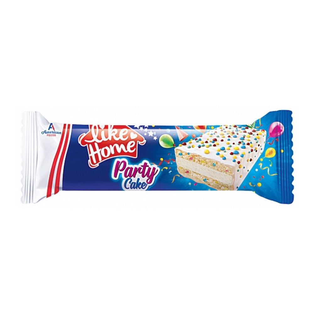 Like Home Party Cake, merendina ricoperta di crema al latte e granuli colorati da 50g