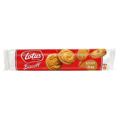 Confezione da 150g biscotti con crema al gusto di biscotti Lotus.