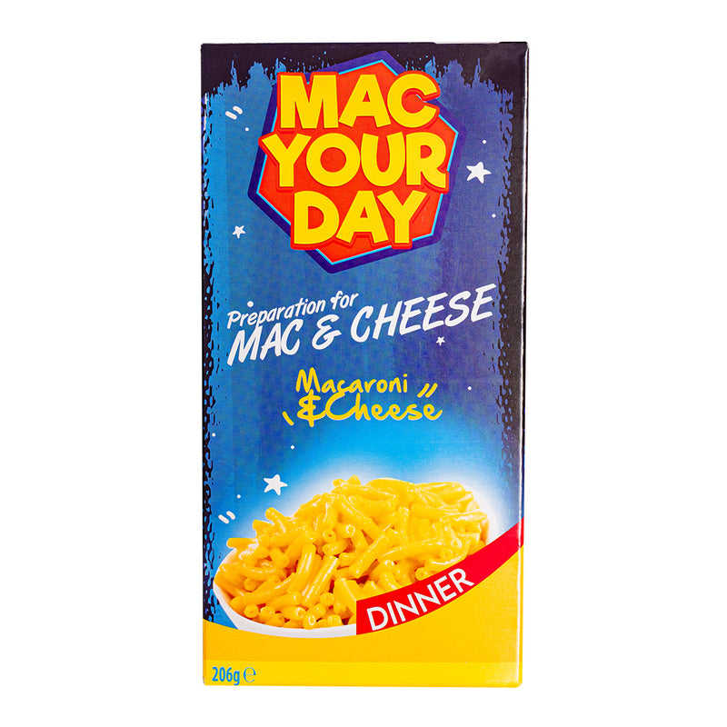 Mac Your Day Macaroni and Cheese, preparato per pasta al formaggio da 206g