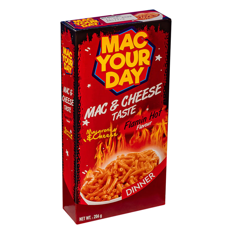 Mac Your Day Mac & Cheese Flamin Hot, preparato per pasta piccante da 206g