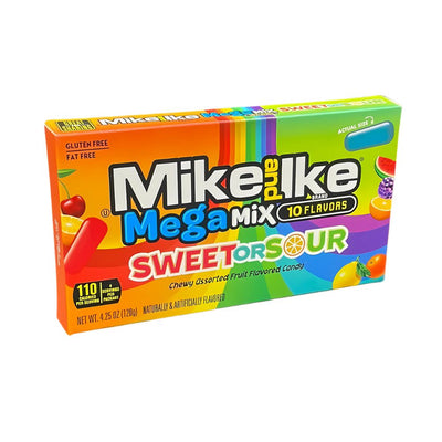 Confezione da 120g, caramelle aspre e dolci al gusto di frutta Mike and Ike.