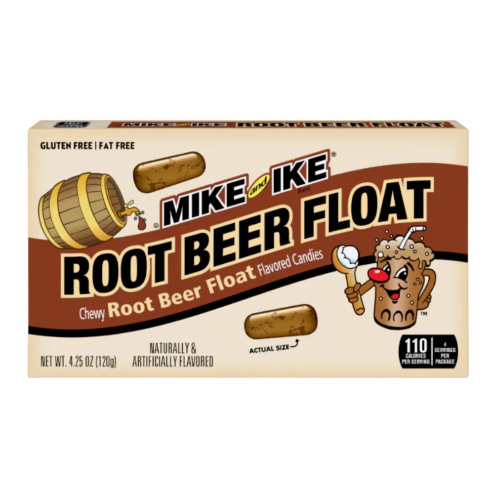 Mike and Ike Root Beer Float, caramelle al gusto di vaniglia da 120g.