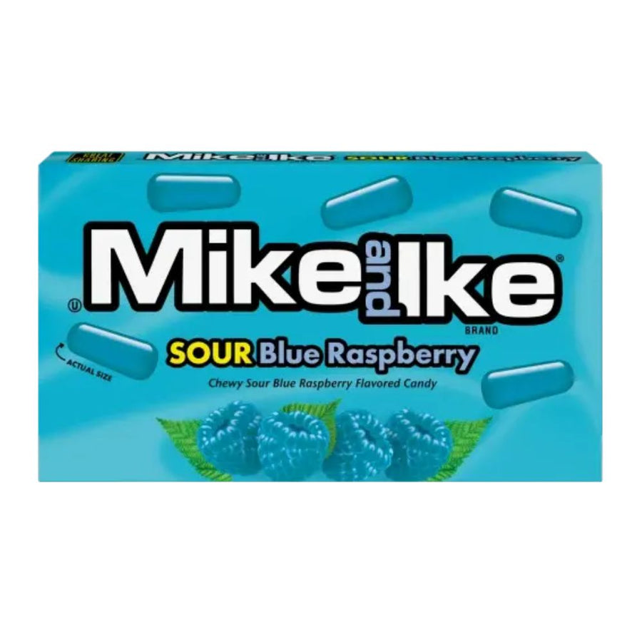 Mike and Ike Sour Blue Raspberry, caramelle aspre al gusto di lampone da 120g