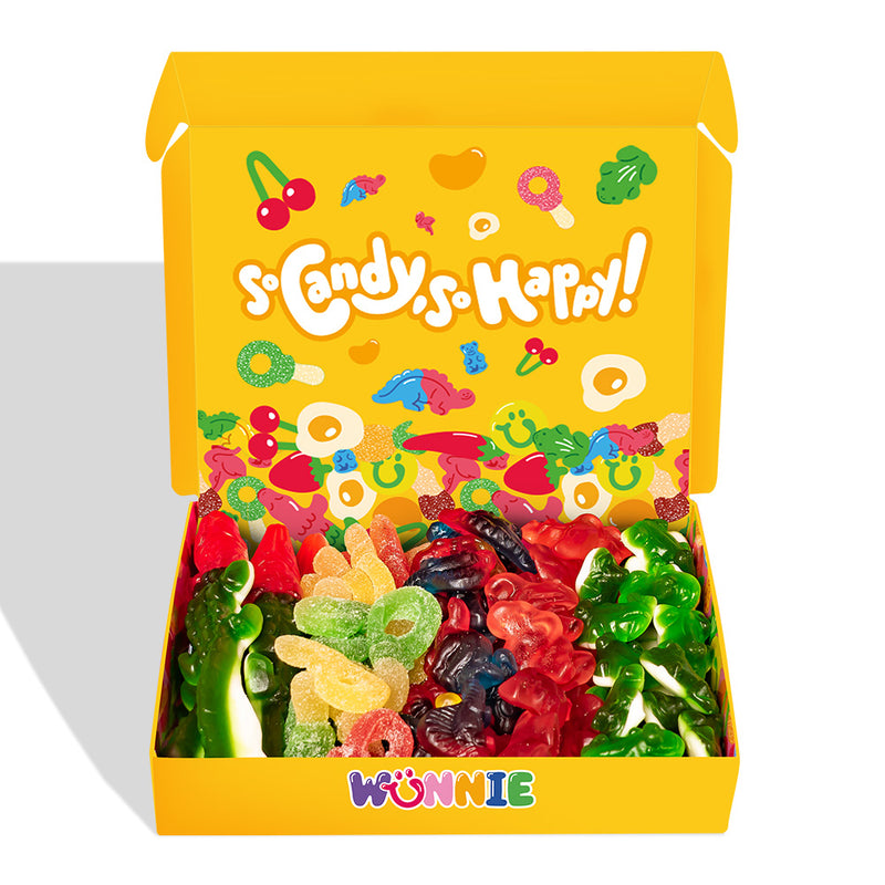 Wunnie box "So Candy, So Happy", 5 scatole di caramelle gommose in gusti assortiti da 480g