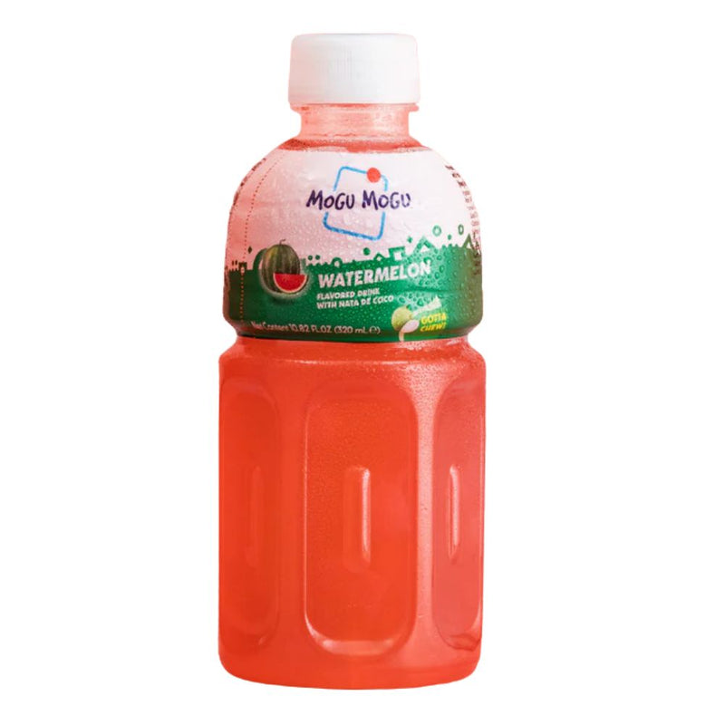Confezione da 320ml, bevanda al gusto di anguria con nata de cocco Mogu Mogu.
