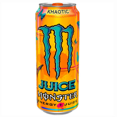Confezione da 500ml di energy drink all'arancia Monster Khaotic