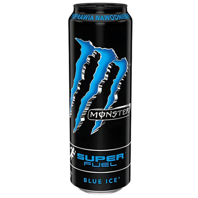 Confezione da 568ml, bevanda energetica al gusto di lampone blu Monster.