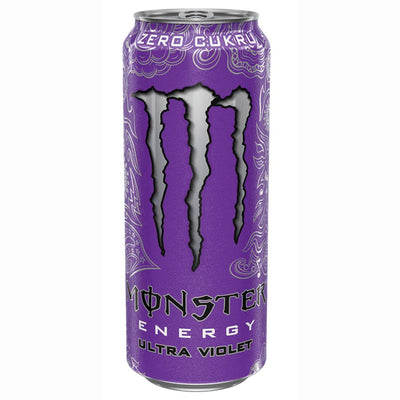 Confezione da 500ml di energy drink all'uva Monster Ultra Violet