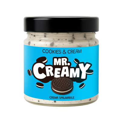 Confezione da 200g, crema spalmabile al Cookies & Cream Mr.Creamy.