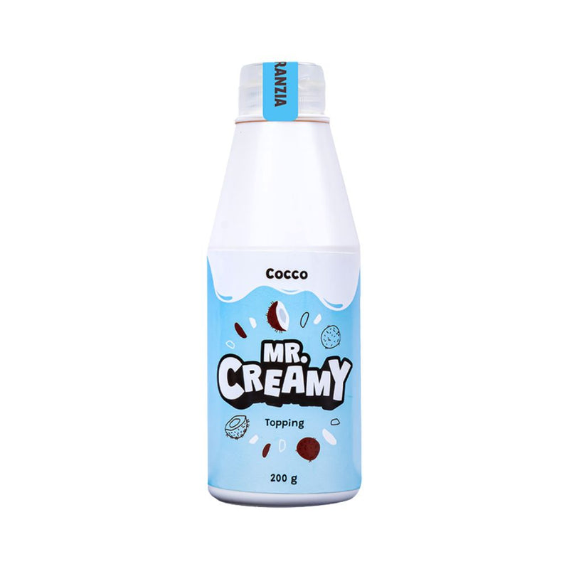 Confezione da 200g topping al gusto di Cocco Mr. Creamy.