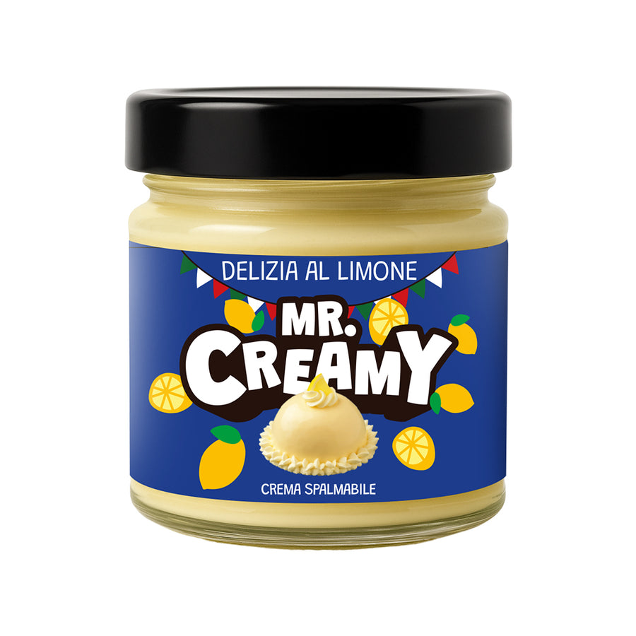Confezione da 200g di crema spalmabile al gusto di delizia al limone Mr. creamy