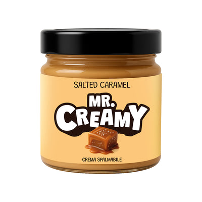 Confezione da 200g di crema spalmabile Salted Caramel Mr. Creamy.