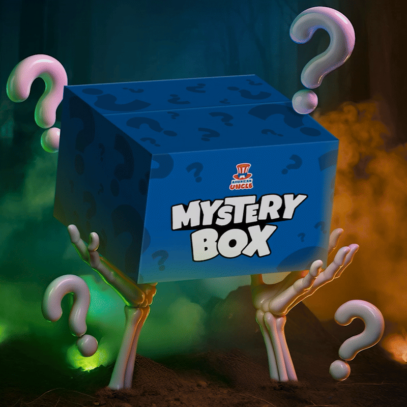 gif mystery box L con punti interrogativi