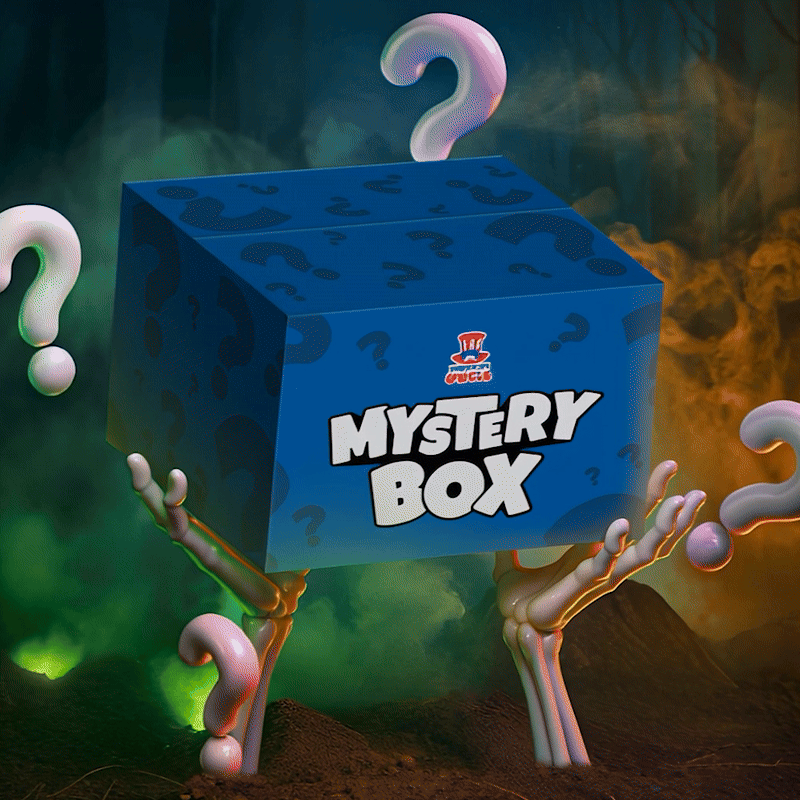 gif mystery BOX XL con punti interrogativi