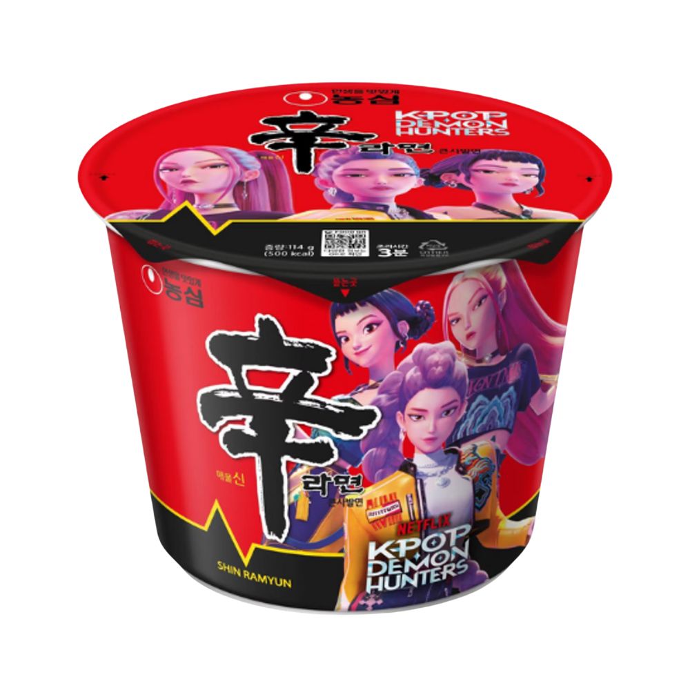 Nongshim Shin Ramyun K-Pop Demon Hunters, noodles piccanti da 114g