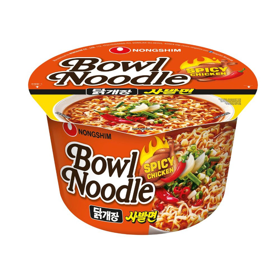 Nongshim Bowl Noodle Spicy Chicken, noodle al gusto di pollo piccante da 100g