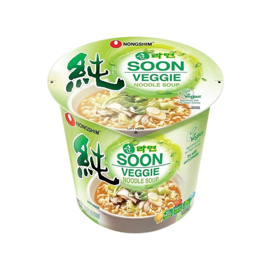 Nongshim Cup Veggie Noodles - Zuppa Vegana da 67g