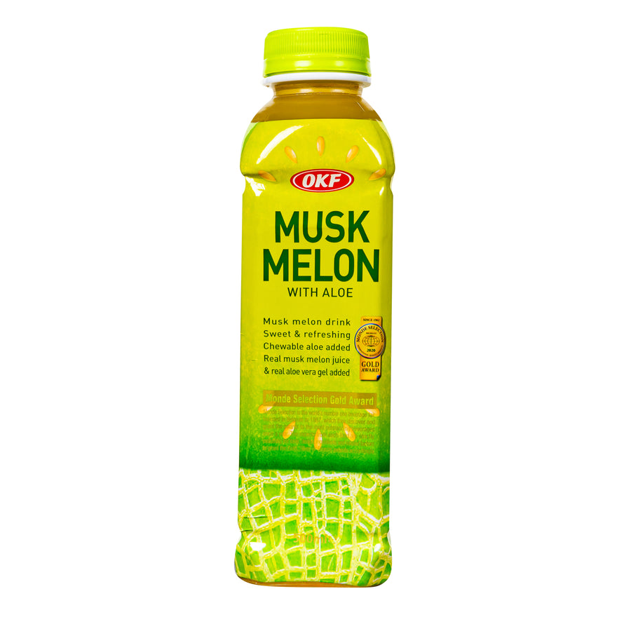 Confezione da 500ml di bevanda idratante al gusto di melone e aloe OKF