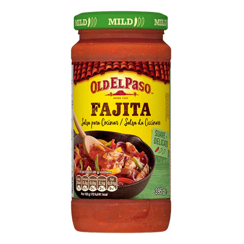 Confezione da 395g, salsa di pomodoro e peperoni Old El Paso.