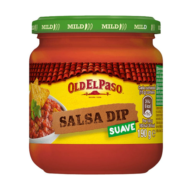 Confezione da 190g salsa di pomodoro, cipolla e peperoni Old El Paso.