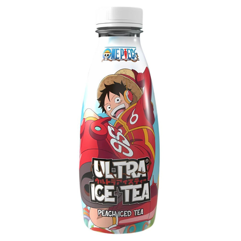 Confezione da 500ml tè nero con succo di pesca One Piece.