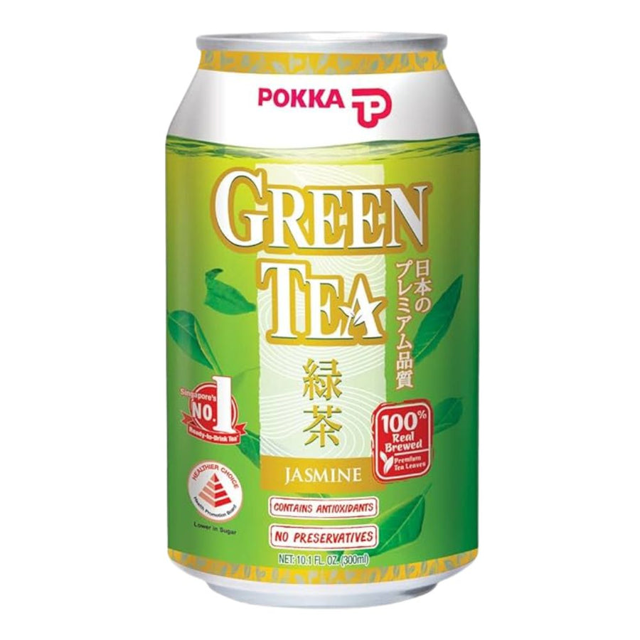 Pokka Green Tea Jasmine, bevanda analcolica a base di infuso di tè verde da 300ml.