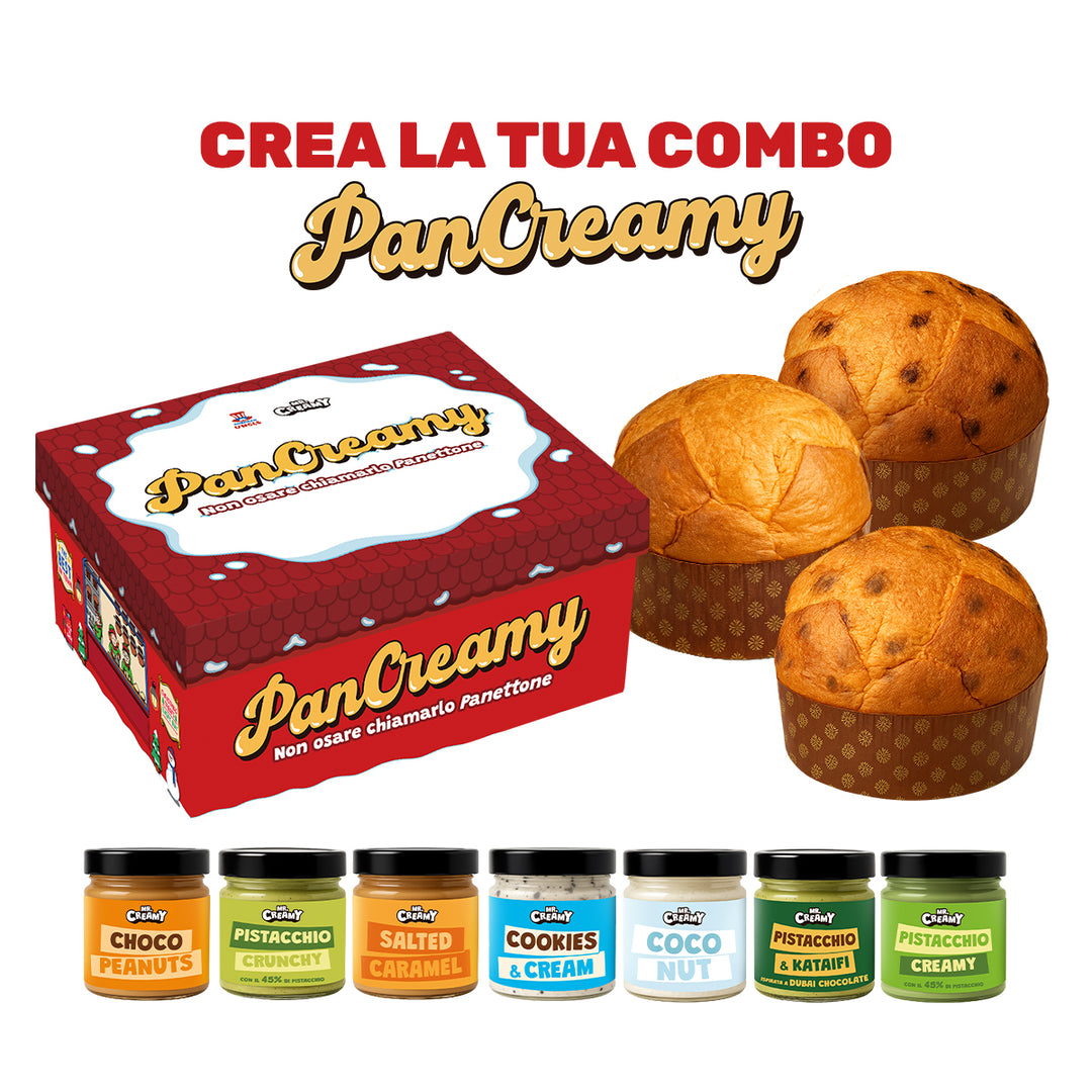 Crea la tua combo PanCreamy con panettone e creme mr creamy