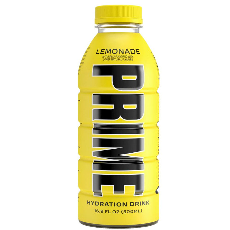 Confezione da 500ml energy drink al gusto di limone Prime.