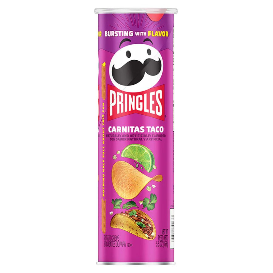 Pringles Carnitas Taco, patatine al gusto di carne speziata da 158g.