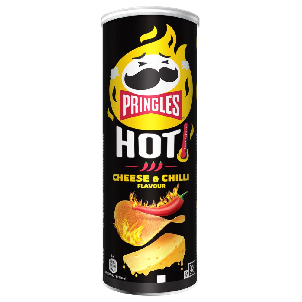 Pringles Hot Flamin Cheese Flavour, patatine piccanti al gusto di formaggio da 160g